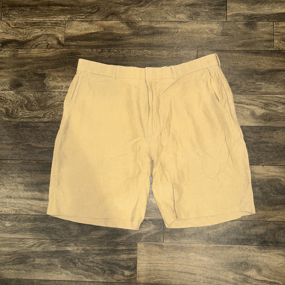 Polo Ralph Lauren Relaxed Silk Shorts Classic Fit Men's Size 38 Inseam 9" Beige
